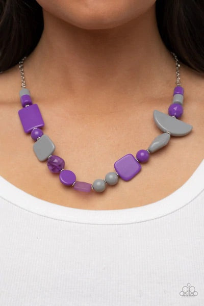 Tranquil Trendsetter Necklace ~ Purple