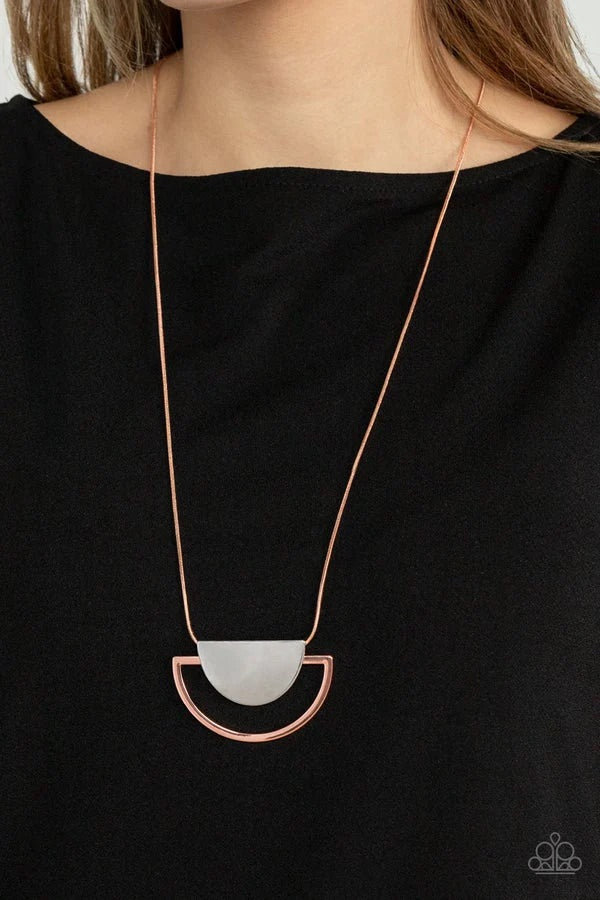 Lunar Phases Necklace ~ Copper