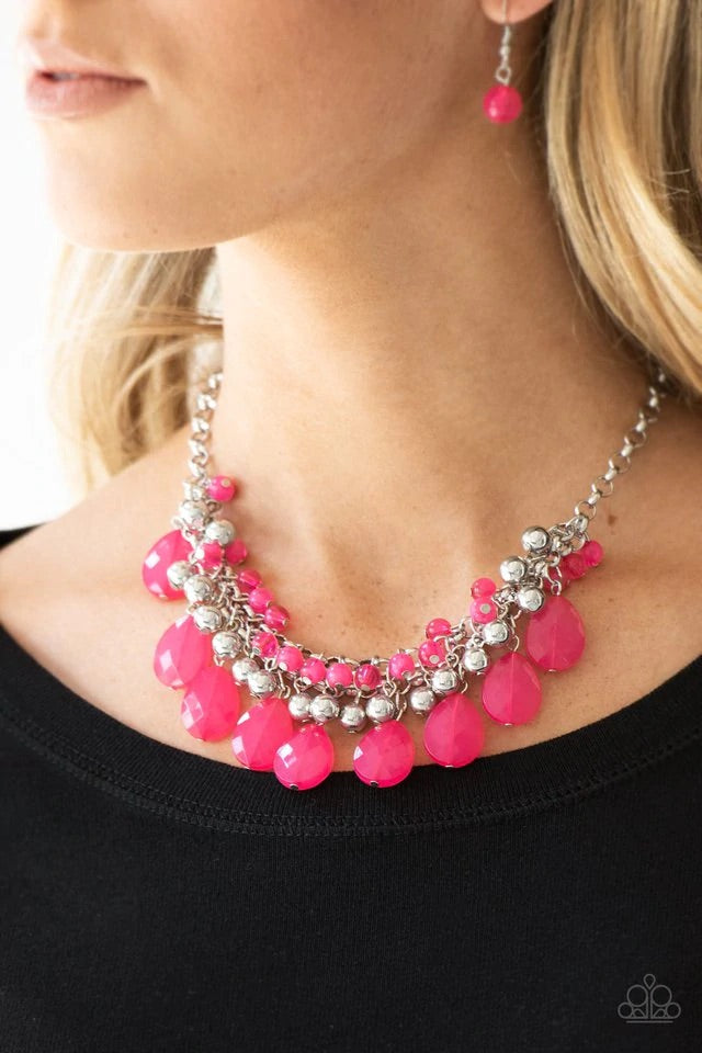 Attending Tropicana Necklace ~ Pink